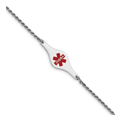 Sterling Silver Kids' Medical ID Bracelet
