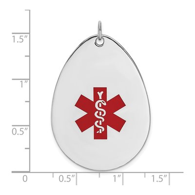 Sterling Silver Medical ID Pendant – view 4