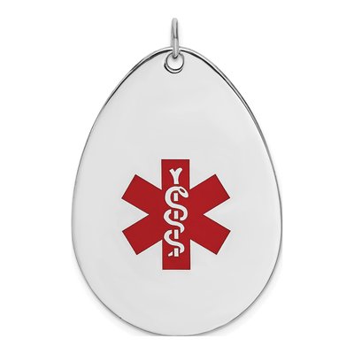 Sterling Silver Medical ID Pendant