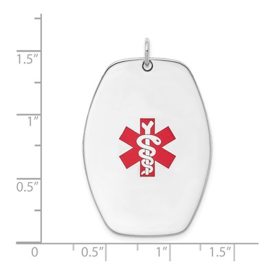 Sterling Silver Medical ID Pendant – view 5