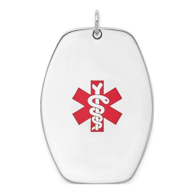Sterling Silver Medical ID Pendant