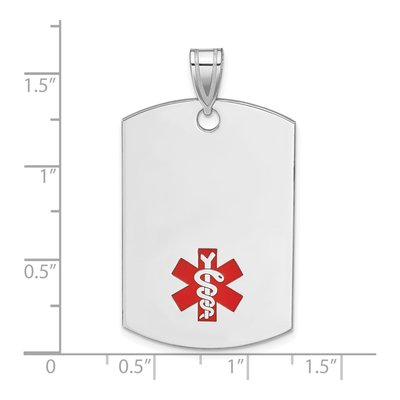 Sterling Silver Medical ID Pendant – view 4