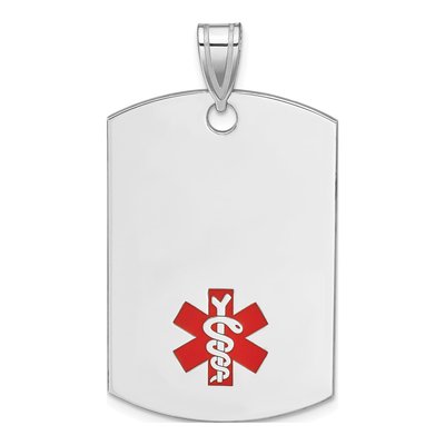 Sterling Silver Medical ID Pendant