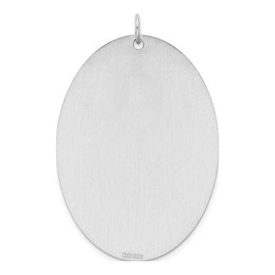 Sterling Silver Oval Medical ID Pendant – view 4