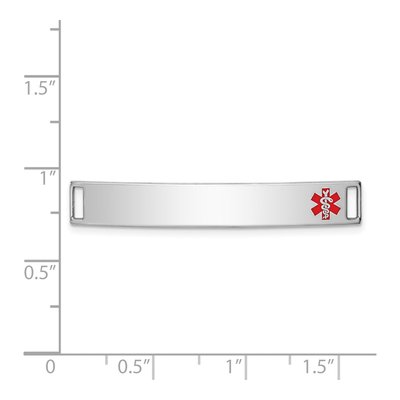 Sterling Silver Medical ID Plate Bracelet – view 2