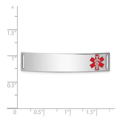 Sterling Silver Medical ID Plate Bracelet – view 3