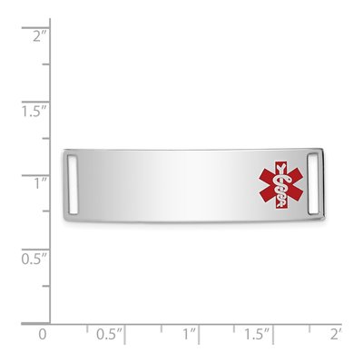 Sterling Silver Medical ID Plate Bracelet – view 3