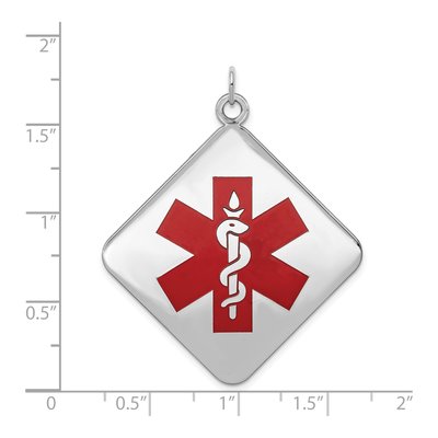 Sterling Silver Medical ID Pendant – view 5