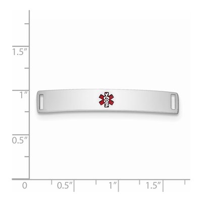 Sterling Silver Medical ID Plate Bracelet – view 2