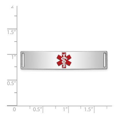 Sterling Silver Medical ID Plate Bracelet – view 2