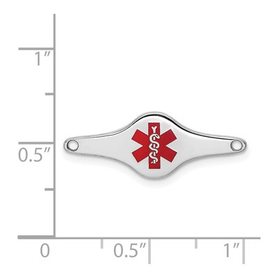 Sterling Silver Medical ID Plate Bracelet – view 4