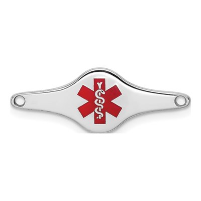 Sterling Silver Medical ID Plate Bracelet