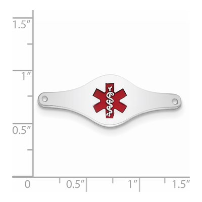 Sterling Silver Medical ID Plate Bracelet – view 4