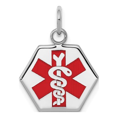 Sterling Silver Medical Pendant