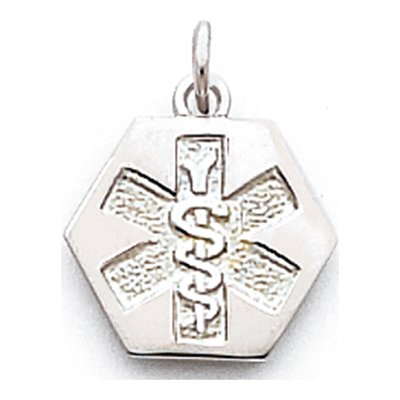 Sterling Silver Medical ID Pendant
