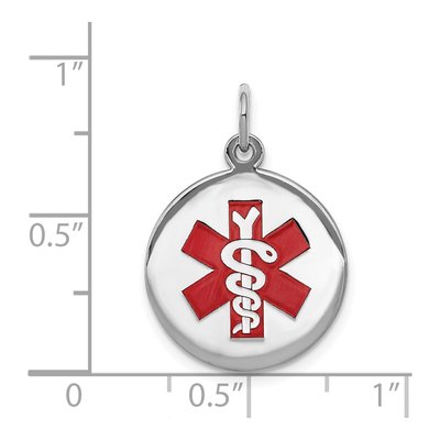 Sterling Silver Medical ID Pendant – view 5