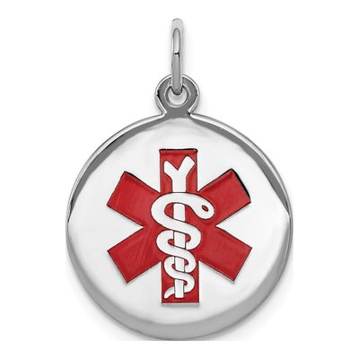 Sterling Silver Medical ID Pendant