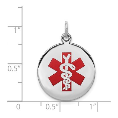 Sterling Silver Medical ID Pendant – view 5