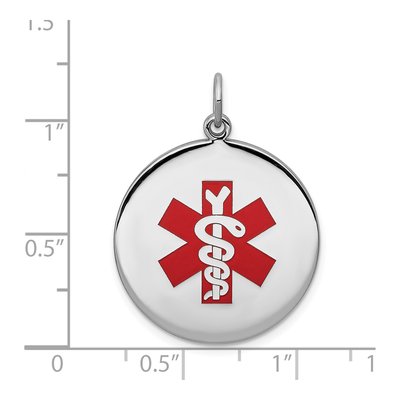 Sterling Silver Medical Pendant – view 5