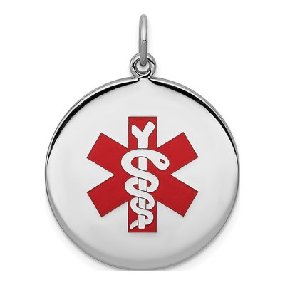 Sterling Silver Medical Pendant