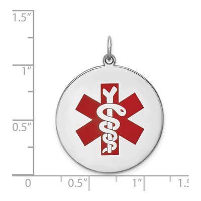 Sterling Silver Medical ID Pendant – view 5