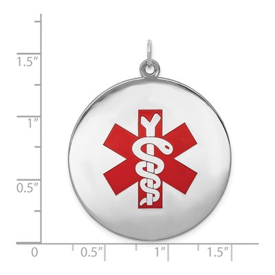 Sterling Silver Medical Pendant – view 5