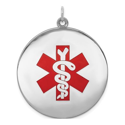 Sterling Silver Medical Pendant