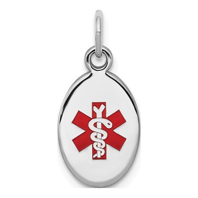 Sterling Silver Medical ID Pendant