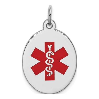 Sterling Silver Medical Pendant