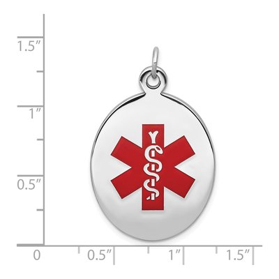 Sterling Silver Medical Alert Pendant – view 5