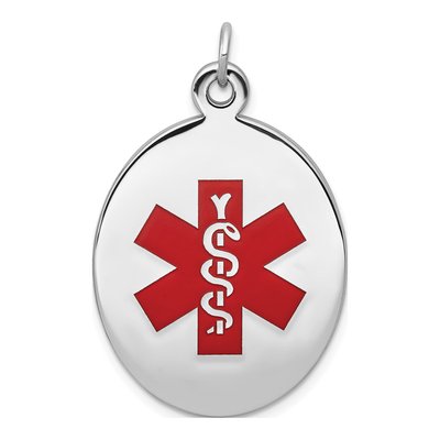 Sterling Silver Medical Alert Pendant