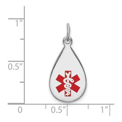 Sterling Silver Medical ID Pendant – view 5