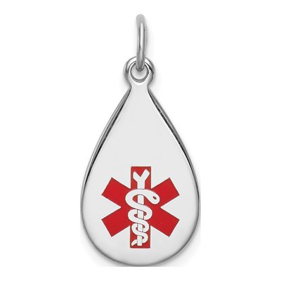 Sterling Silver Medical ID Pendant