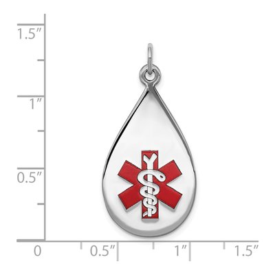 Sterling Silver Medical ID Pendant – view 5