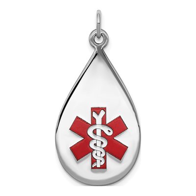 Sterling Silver Medical ID Pendant