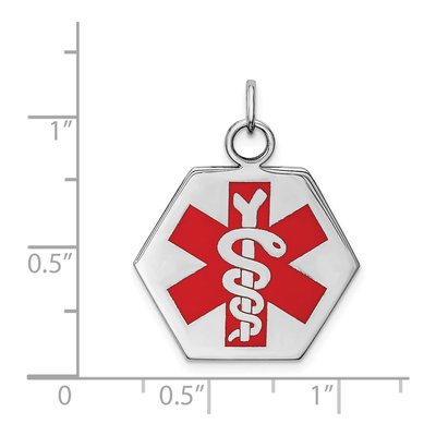 Sterling Silver Medical ID Pendant – view 5