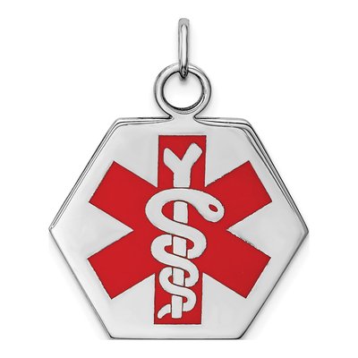 Sterling Silver Medical ID Pendant