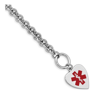 Sterling Silver Medical ID Bracelet