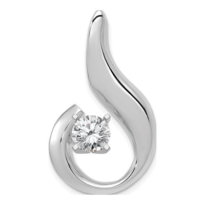 14K White Gold Peg-Set Diamond Slide Slide Mounting – view 4