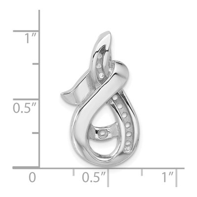 14K White Gold Diamond Slide for Omega Slide Mounting – view 4