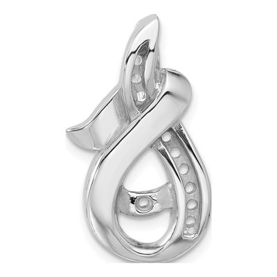 14K White Gold Diamond Slide for Omega Slide Mounting