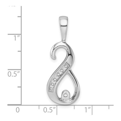 14K White Gold Holds Peg Slide Slide Mounting – view 4