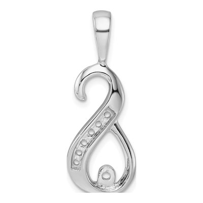 14K White Gold Holds Peg Slide Slide Mounting