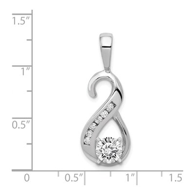 14K White Gold 1/6 ct tw Diamond Slide Pendant – view 5