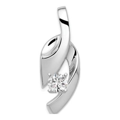 14K White Gold Peg-Set Diamond Slide Slide Mounting – view 4