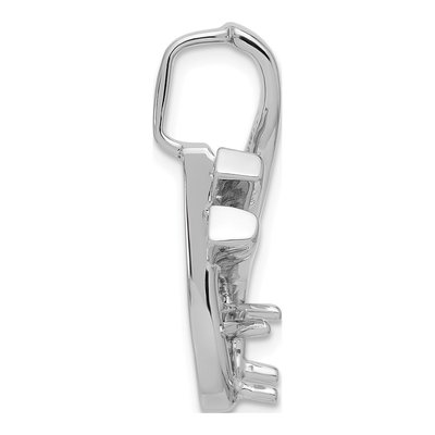 14K White Gold Fancy Slide Slide Mounting – view 3