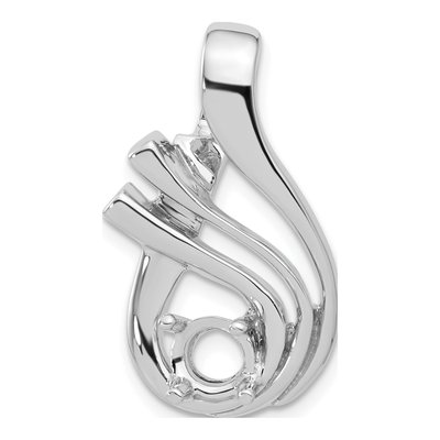 14K White Gold Fancy Slide Slide Mounting