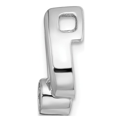 14K White Gold Teardrop Slide Pendant – view 3
