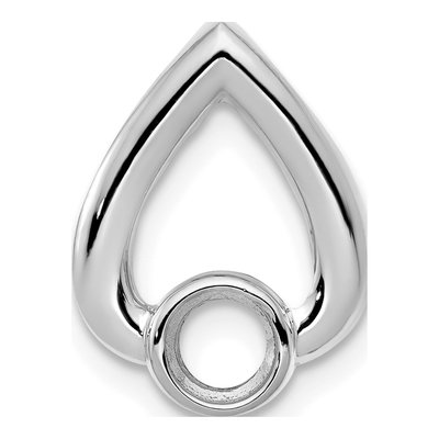 14K White Gold Teardrop Slide Pendant – view 6
