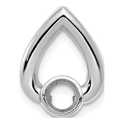 14K White Gold Teardrop Slide Pendant – view 4